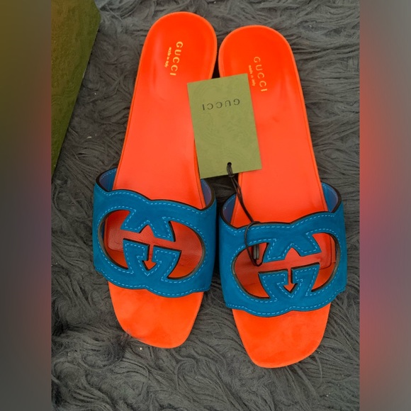 NWT Gucci women’s interlocking G cutout sandals - Picture 9 of 14